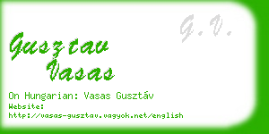 gusztav vasas business card